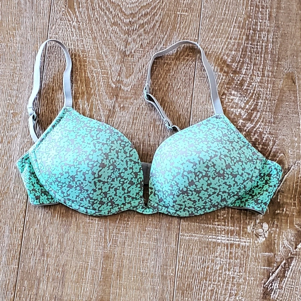 Xhiliration Teal/Grey Bra Size 36A
